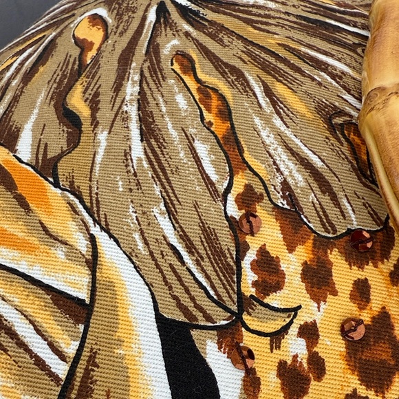 Fabulous Diane Gilman Tropical Leopard Tote Bag - Picture 7 of 12